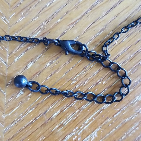 Romantic Black and Pink Heart Necklace / Choker - Picture 3 of 8